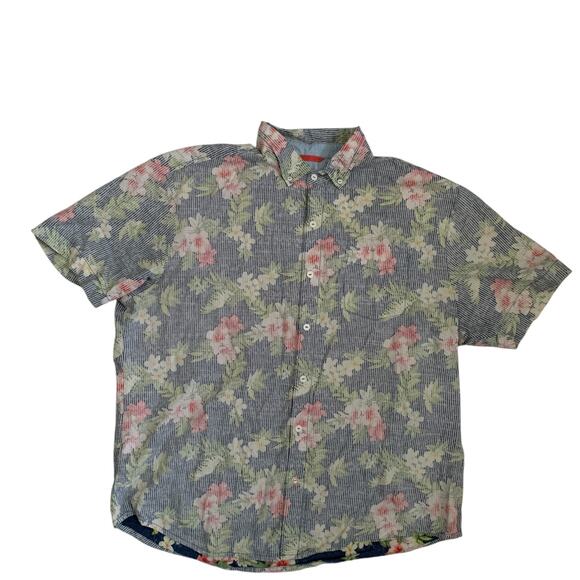 Tommy Bahama Relax Men's Size 2XL Button Down Floral Reverse Print Shirt - Picture 1 of 15